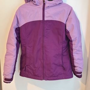 LANDS END girls purple winter coat size 10-12